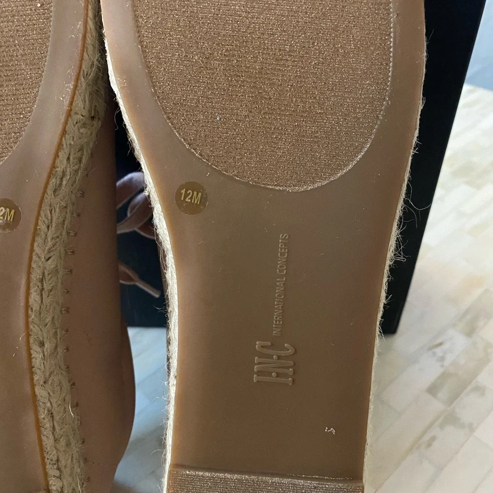 INC International Concepts Blush Pink Rhinestone Espadrille Sneakers